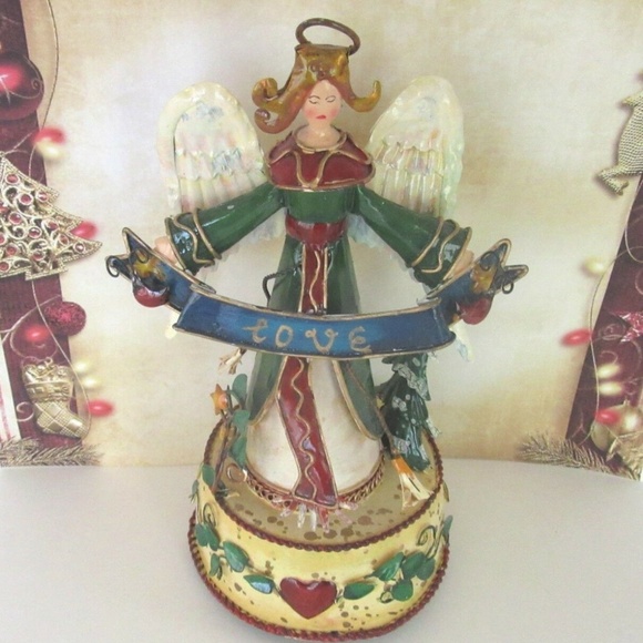 Musical Christmas angel music box  "Hark the Herald Angels" - Picture 1 of 6